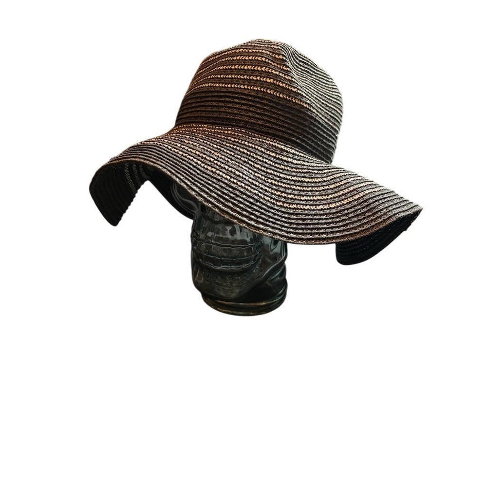Eric Javits Solar Escape Womens Sun Hat One Size Black & White Striped resort